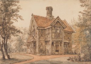 A Lodge at Cassiobury by William Henry Hunt Oil Painting