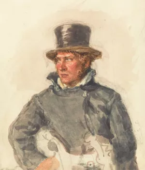 A Postillion by William Henry Hunt Oil Painting