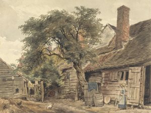 Backyard of a Cottage by William Henry Hunt Oil Painting
