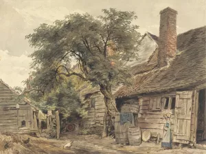 Backyard of a Cottage by William Henry Hunt Oil Painting