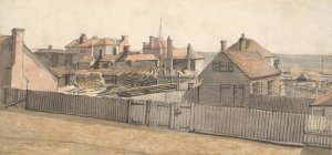 Fishermen's Cottages and Other Houses on the Beach at Hastings by William Henry Hunt Oil Painting