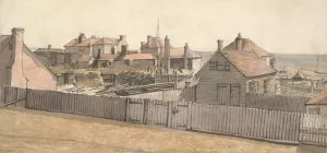 Fishermen's Cottages and Other Houses on the Beach at Hastings by William Henry Hunt Oil Painting