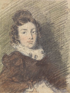 Portrait Study of a Girl by William Henry Hunt Oil Painting