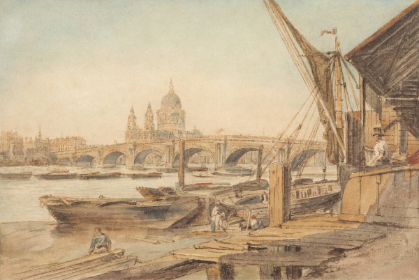 Main Product Photo of St. Paul's Cathedral and Blackfriar's Bridge  Painting by William Henry Hunt