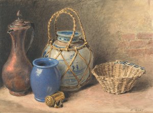Still Life with a Ginger Jar by William Henry Hunt Oil Painting