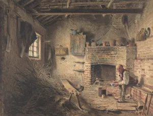 The Woodcutter's Breakfast by William Henry Hunt Oil Painting