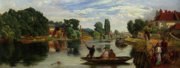 Main Product Photo of On The Thames Painting by William Henry Knight