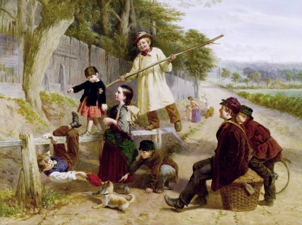 Rivals To Blondin  by William Henry Knight - Hand-Painted Oil Painting Reproduction