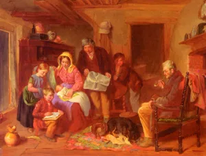 The New Arrival by William Henry Knight Oil Painting