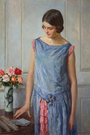 Yes or No by William Henry Margetson Oil Painting