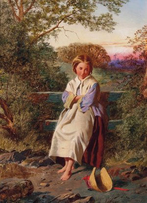 Faraway thoughts by William Henry Midwood Oil Painting