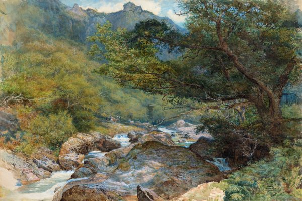 Main Product Photo of On the East Lyn, North Devon  Painting by William Henry Millais