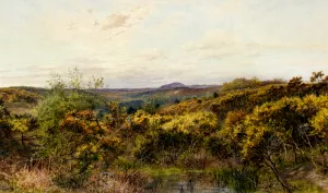View of Crooksbury Hill, Surrey painting by William Henry Millais