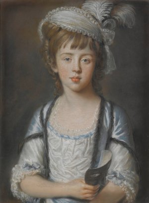 Portrait Of Lady Frances Elizabeth Brudenell-Bruce, Later Lady Frances Elizabeth Wilson by William Hoare Of Bath Oil Painting