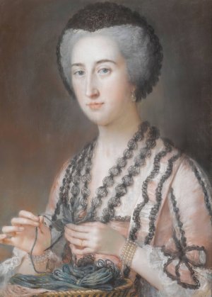 Portrait Of Susanna Hoare, Viscountess Dungarvan, Later Countess Of Ailesbury by William Hoare Of Bath Oil Painting