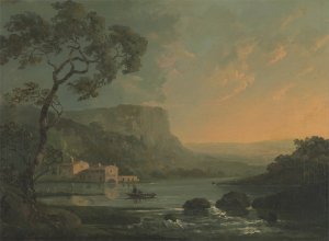 Landscape with Fishermen on a Lake by William Hodges Oil Painting