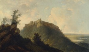 The Fort of Bidjegur by William Hodges Oil Painting