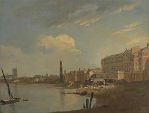 The Thames and the Adelphi by William Hodges Oil Painting