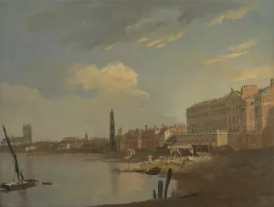 The Thames and the Adelphi by William Hodges Oil Painting