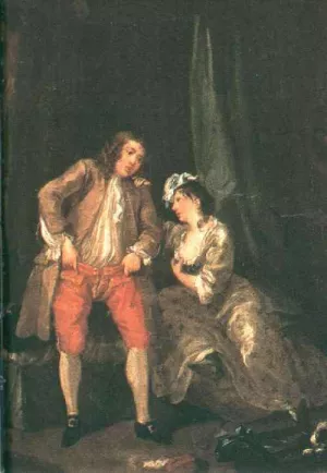 Before the Seduction and After by William Hogarth Oil Painting