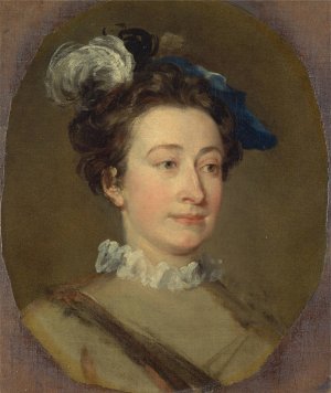 Girl in a Plumed Hat by William Hogarth Oil Painting