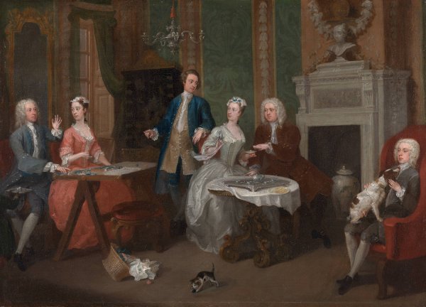 Portrait of a Family  by William Hogarth - Hand-Painted Oil Painting Reproduction