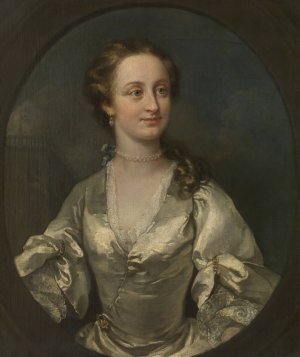 Portrait of a young woman by William Hogarth Oil Painting