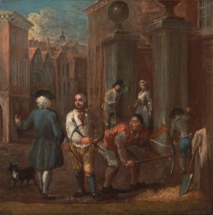 Sign for a paviour by William Hogarth Oil Painting