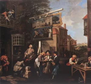 Soliciting Votes painting by William Hogarth