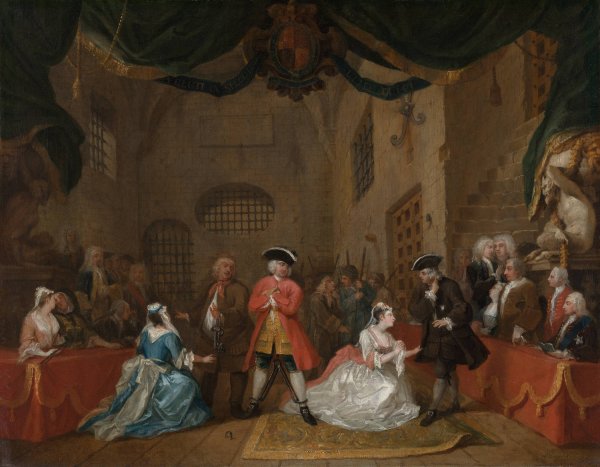 The Beggar's Opera  by William Hogarth - Hand-Painted Oil Painting Reproduction