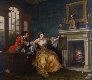 The Lady's Last Stake by William Hogarth Oil Painting