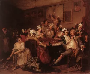 The Orgy by William Hogarth - Oil Painting Reproduction