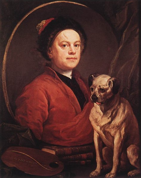 Main Product Photo of The Painter and His Pug Painting by William Hogarth