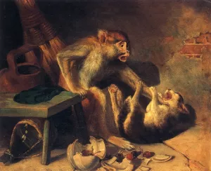 Domestic Squabble by William Holbrook Beard Oil Painting