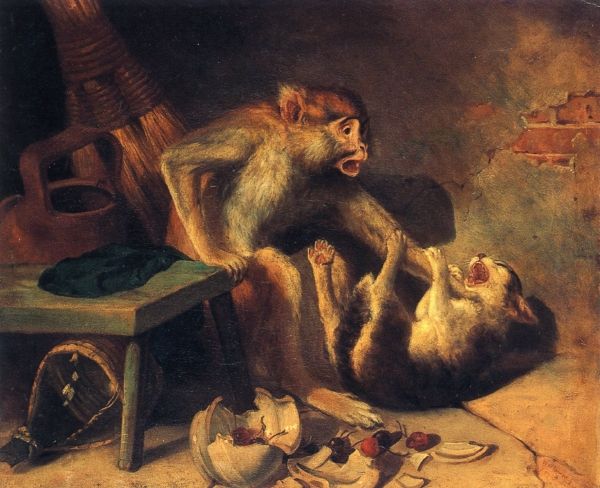 Main Product Photo of Domestic Squabble Painting by William Holbrook Beard