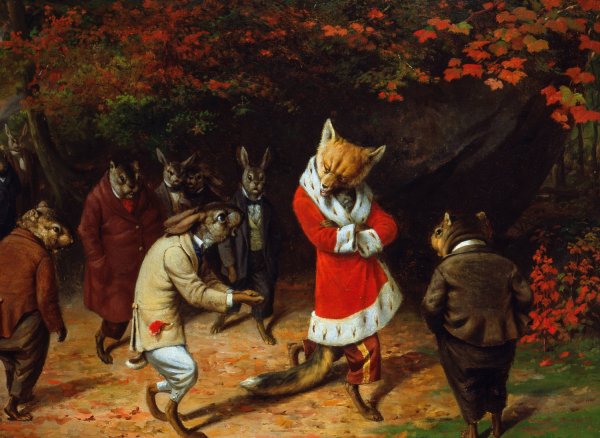 Main Product Photo of His Majesty Receives  Painting by William Holbrook Beard