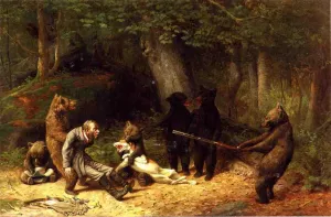 Making Game of the Hunter Oil painting by William Holbrook Beard