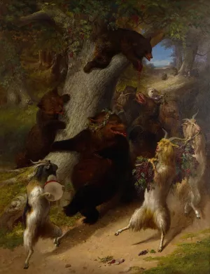 The March of Silenus by William Holbrook Beard Oil Painting