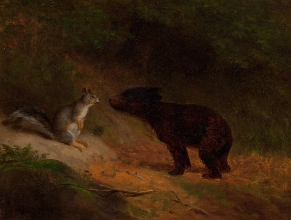 Unlikely Friends by William Holbrook Beard - Hand-Painted Oil Painting Reproduction