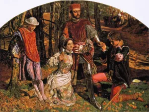 Valentine Rescuing Sylvia from Proteus painting by William Holman Hunt