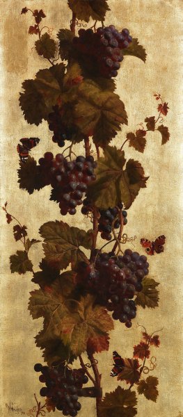 Weinreben, weis und rot by William Hughes Oil Painting