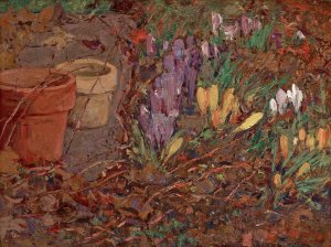 Crocuses by William J. Forsyth Oil Painting