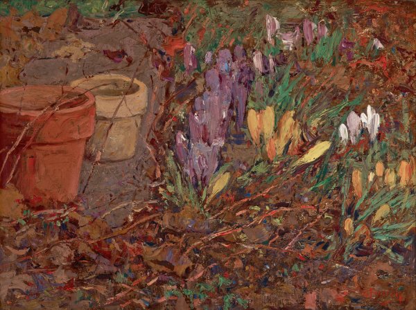 Crocuses by William J. Forsyth - Hand-Painted Oil Painting Reproduction