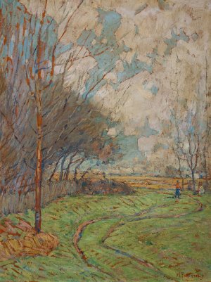 Landscape; Path to the Fields by William J. Forsyth Oil Painting