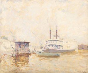 Ohio River Boat by William J. Forsyth Oil Painting