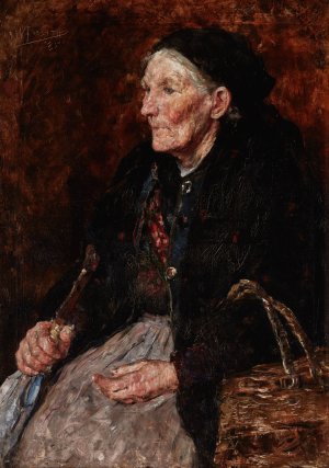 Old Market Woman by William J. Forsyth Oil Painting