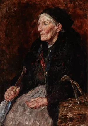 Old Market Woman by William J. Forsyth Oil Painting