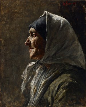 Study Head by William J. Forsyth Oil Painting