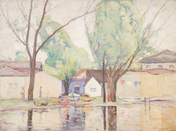 Waterside  by William J. Forsyth - Hand-Painted Oil Painting Reproduction