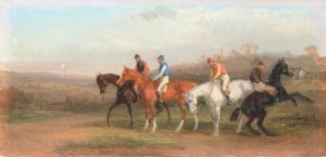 Steeplechasing; At the Start by William J. Shayer Oil Painting
